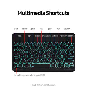 Teclado de máquina de escribir de fábrica para Android, IOS, Windows, Smart TV/tableta de teléfono, teclado inalámbrico retroiluminado RGB Universal - Product Image 4