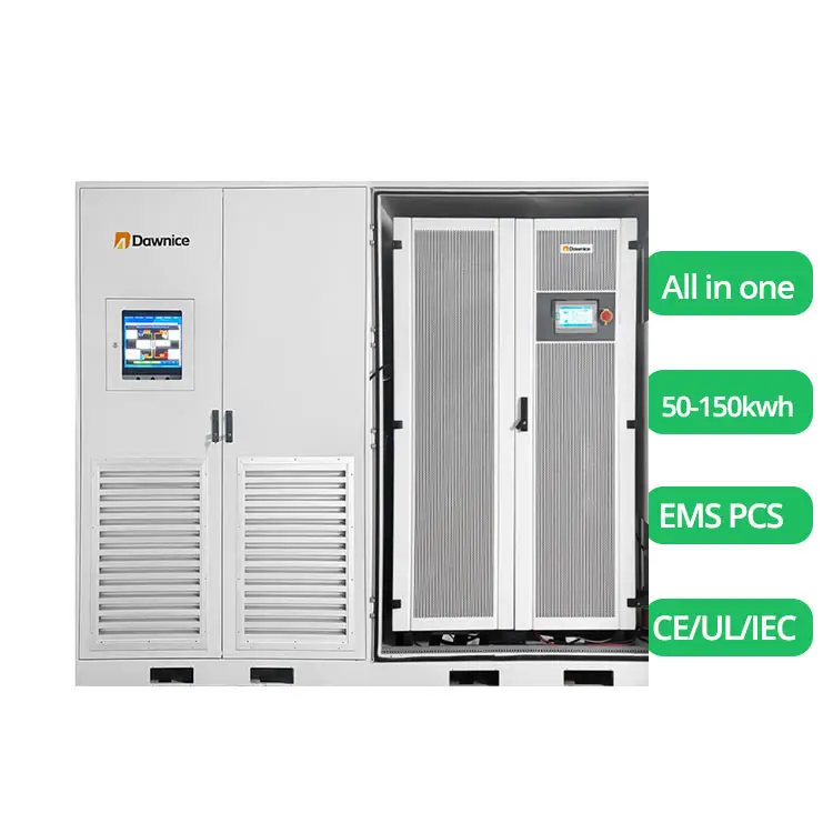 200kwh Industrial & commercial Energy Storage System with solar power high voltage three phase four phase solar panel