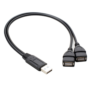 USB 2.0 1〜2 YスプリッターケーブルアダプターUSB2.0タイプAオス-デュアルUSB2.0メスデータ同期および充電ケーブル延長コード - Product Image 5