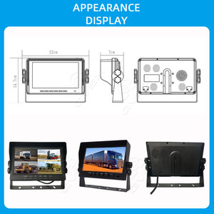 Mini pantalla IPS de 7 pulgadas, Monitor de marcha atrás para coche, entrada RCA, reproductor de vídeo, función abatible, Compatibilidad de señal CVBS, LCD retrovisor