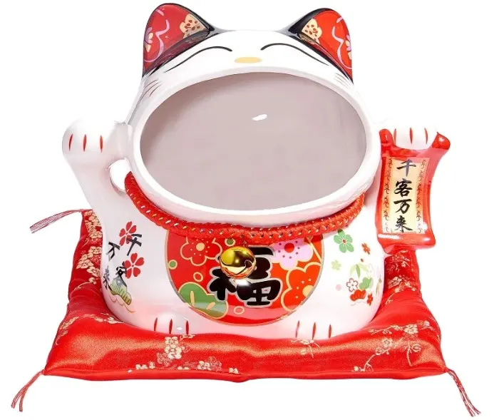 Gato UOBOBOBO Atrair Riqueza e Sorte para a Decoração Home Bigmouth Maneki Neko Lucky Cat Cute Home Decoration Love Porcelain Model