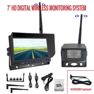 Novo Modelo Personalizado 7 Polegada Digital <span class=keywords><strong>LCD</strong></span> Veículo Tela Painel Ahd 720P Sem Fio Car Auto Monitor Câmera Retrovisor Sistema