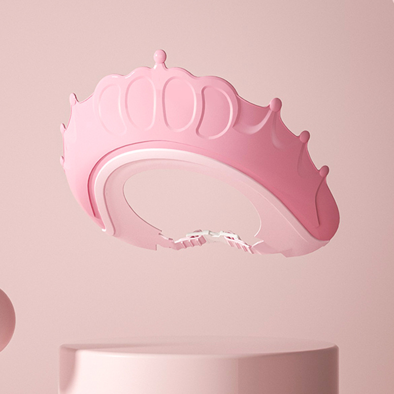 Bonnet de shampoing petite couronne rose