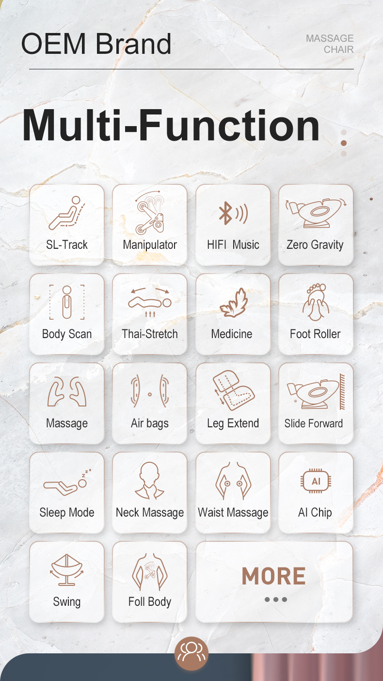 Jare V6 Luxury Automatic Shiatsu Kneading Cheap New Design Electric Zero Gravity Heated Home Body Care 4D Massage Chair