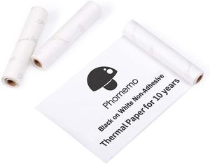 <strong>3</strong> Rolls Phomemo 110mm Width Thermal Paper <strong>Printer</strong> Paper for Phomemo M04S/M04AS Portable Thermal <strong>Printer</strong> for Notes List Photo - Product Image 2