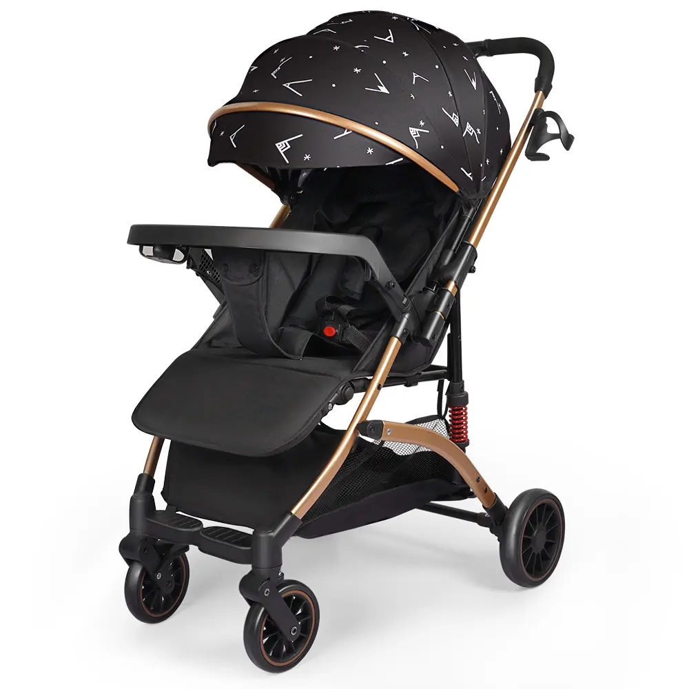 Coche Para Bebes passeggino leggero passeggino da viaggio compatto passeggino pieghevole a una mano a due vie con piatto per la cena