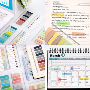 Pasta de índice PET colorida con regla de PP, Bloc de notas grabable, juegos de etiquetas personalizadas, papelería, nota adhesiva, regalos de promoción para niños - Product Image 6