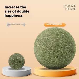 Bola de hierba gatera ecológica supergrande de 10cm, juguete de hierba gatera para molares, Bola de menta, venta al por mayor, juguete de fruta para insectos y agallas para gatos - Product Image 3