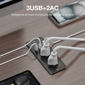 Wontravel Universal cocina USB multifunción US enchufes eléctricos muebles mesa enchufe de escritorio empotrado - Product Image 3