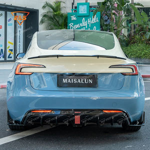 Difusor trasero LED Tesla Model 3 2024, kit de carrocería negra brillante no destructiva, actualización con modificación de coche MSL - Product Image 4