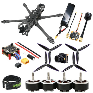 7 inç FPV Drone kiti karbon Fiber çerçeve Drone F4 V3 uçuş kontrol 50A ESC 1500KV Motor 1300mW 5.8G 40CH VTX ELRS 3300mah pil - Product Image 4