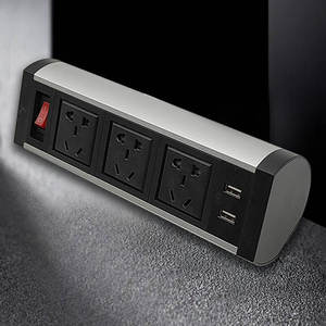 Escritorio Multi Outlets Power Conference Table Escritorio de oficina Mesa clip abrazadera enchufe reunión enchufes - Product Image 3