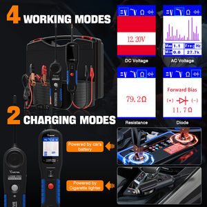 VDIAGTOOL V200 Pro电源电路探头套件电动测试仪工具交流DC电压测试仪12V 24v电路测试仪