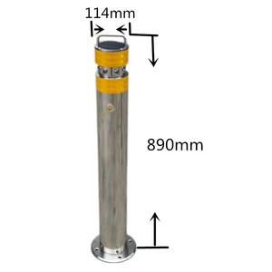 حاجز حاجز خارجي من الفولاذ المقاوم للصدأ لحماية مدخل المرور عمود عزل كومة مضاد للتصادم للتحذير الفعال - Product Image 2
