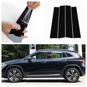 Adecuado para mercedes-benz GLB GLS A columna de coche con columna central de espejo negro ventana modificada y accesorios de cubierta de marco de puerta
