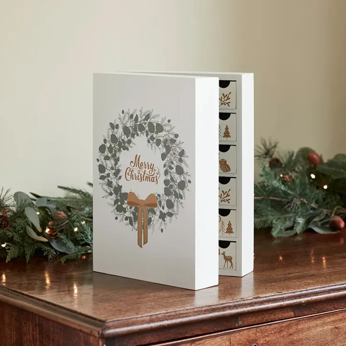 Caixa de presente de logotipo personalizado, caixa de presente de papelão rosa de presente para decoração de casa de férias natal de chocolate