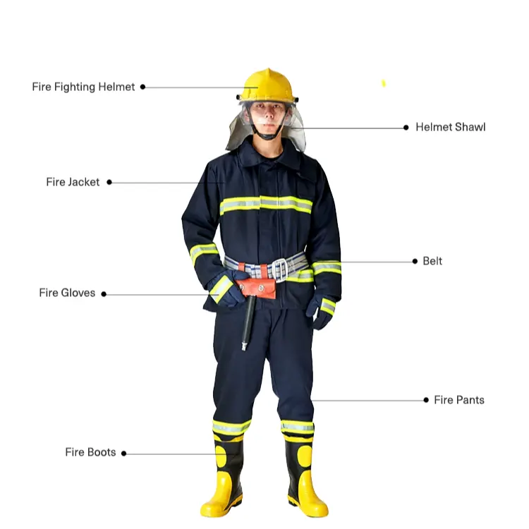 Traje de lucha contra incendios Suministro directo de fábrica Ropa de rescate de lucha contra incendios Uniforme de lucha contra incendios Trajes de bombero para bombero