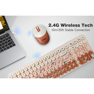 Teclado de tamaño completo, juego de teclado y ratón inalámbricos de 2,4 GHz, teclado silencioso con batería para ordenador, PC y portátil - Product Image 4