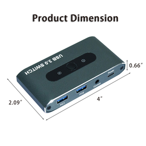 USB 3.0アルミスイッチャー2台用4デバイスボタン制御スイッチPCプリンターラップトップとUSBデバイス間のスイッチ在庫あり - Product Image 2