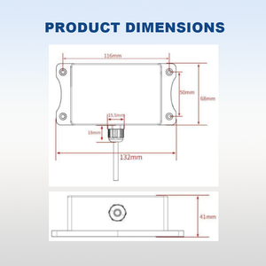 Sensor de inclinación de salida digital Transmisor de inclinómetro RS485 Transductor angular de 180 grados - Product Image 6