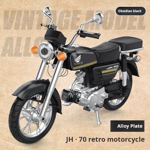 Retro motosiklet JH-70 simülasyon 1:12 alaşım modeli sürgülü ses ve ışık efektleri çocuk oyuncak araba süs - Product Image 6