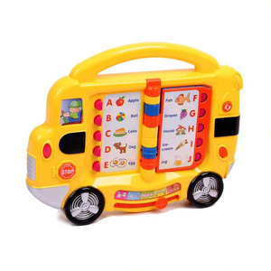 Intelligente Sprach lernmaschine für Kinder Neues Design Busform Lernspiel zeug Kunststoff Material Batterie leistung Lehr funktion - Product Image 1