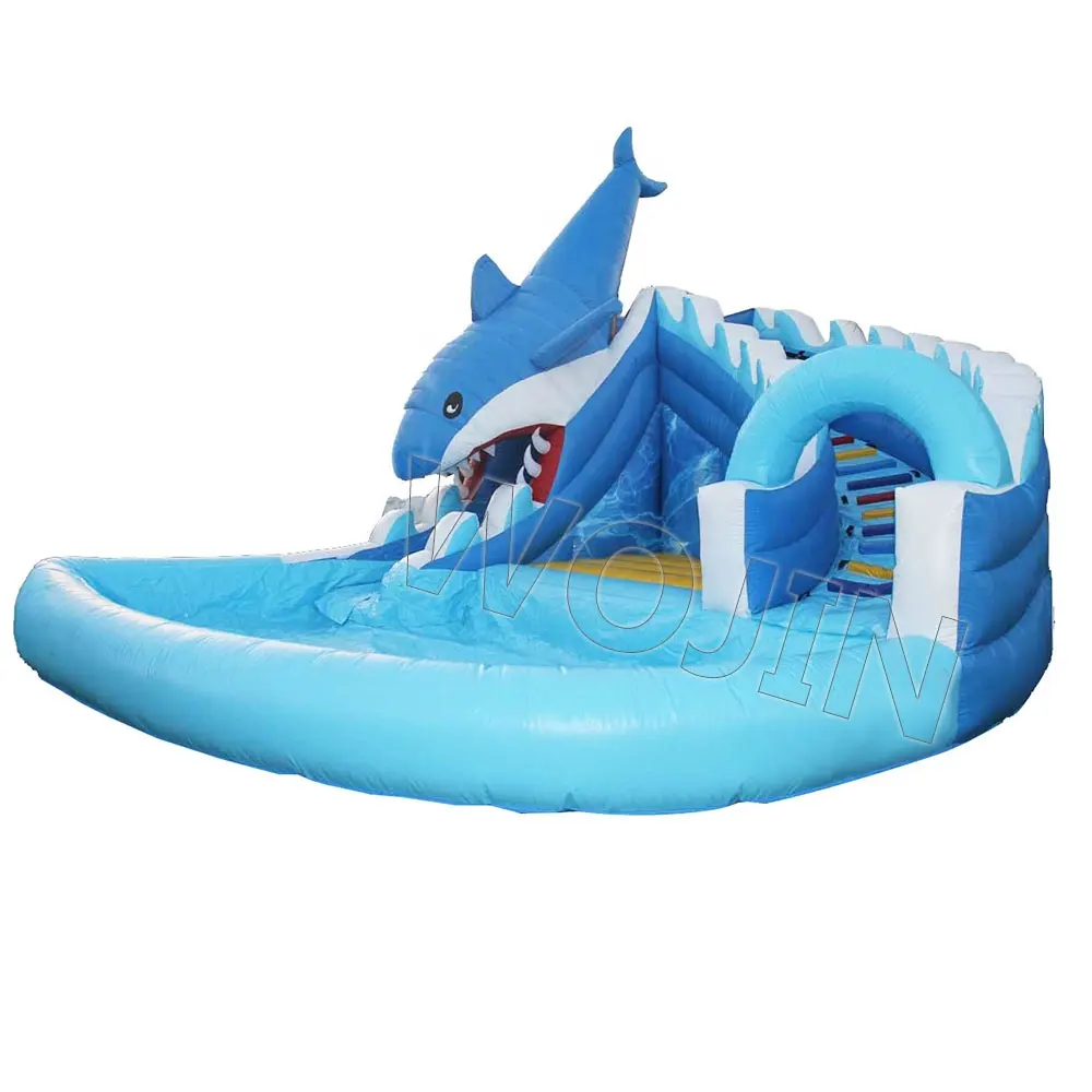 Crazy Shark – piscine gonflable, piscine d'eau, jeux gonflables, toboggans mouillés, en solde