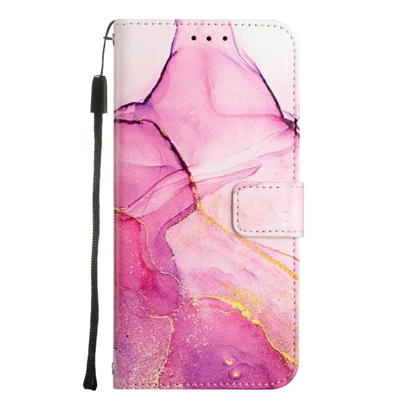 Sarung ponsel dompet desain marmer krom, untuk Tecno POP 6 Pro, untuk iPhone 14 15