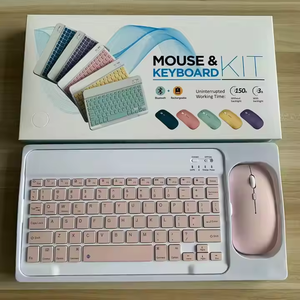 Fábrica de Alimentação Sem Fio 100% Novo <span class=keywords><strong>Mini</strong></span> Teclado e Mouse Kit para Computador Móvel Tablet Teclado Portátil e Mouse Kit