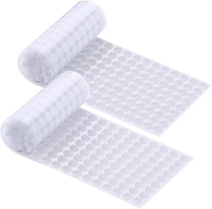 自粘钩环圆形硬币圆形贴纸天鹅绒圆点透明自粘钩环 - Product Image 1