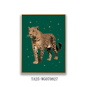 Cổ Điển Động Vật <span class=keywords><strong>Leopard</strong></span> Thẩm Mỹ Vải Tường Nghệ Thuật Vui Cheetah Áp phích Tranh In Cho Phòng Khách Ký túc xá Phòng Ngủ Tường Trang Trí Nội Thất - Product Image 4