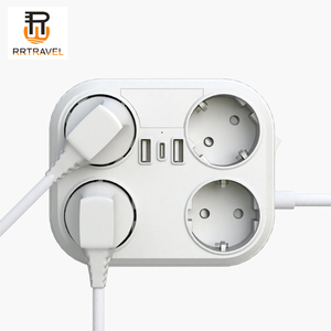 Ciabatta con presa USB a 4 vie a presa multipla con 3 USB 7-in-1 presa adattatore piastra a parete presa a spina multipla per la casa - Product Image 3