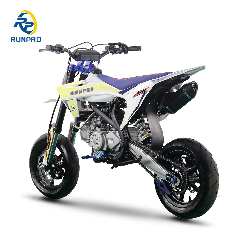 RUNPROスーパーモタード140cc/190ccピットバイクモタード中国製の新しい12/12オイルクーラーオフロードダートモトZS190バイク