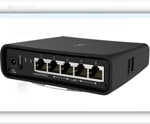 Mikrotik RBD52G-5HacD2HnD-TC Dual-Concurrent 2.4/5GHz AP Five Gigabit <strong>Ethernet</strong> Ports USB for 3G/<strong>4G</strong> Support Access Point - Product Image 3