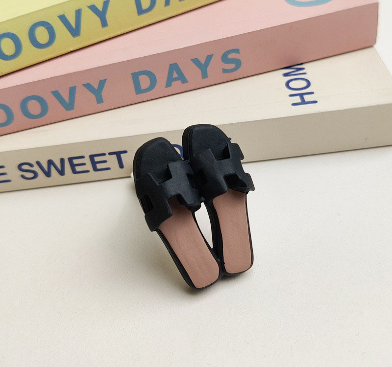 Chaussons marron noir