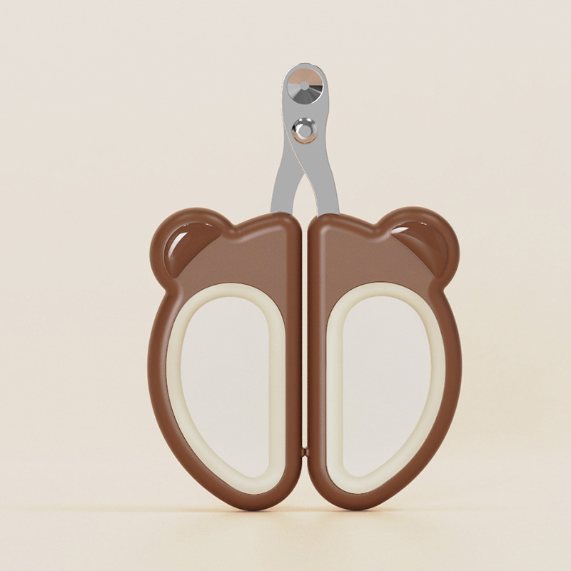 Ciseaux Mini à Œil Bandé Ours - Marron (Emballage Sachet à Bulles)