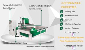 Enrutador Cnc de corte de madera, máquina de corte de Mdf de Pvc, 1325, precio personalizado, enrutador Cnc de 3 ejes - Product Image 5