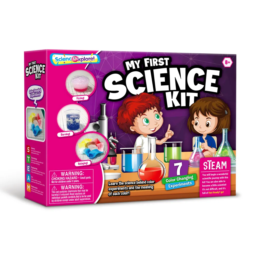 Großhandel Anpassen Logo Logo Wissenschaft Experiment Spielzeug Chemie Labor Farbwechsel Wissenschaft Erfahrung Kits Kinder Lernspiel zeug