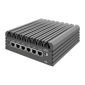 Barato 13th 6 LAN Network Security Computer Box Core I3 I5 I7 X86 Fanless Firewall Router Pfsense DDR5 Mini PC USB3.2 Type-C