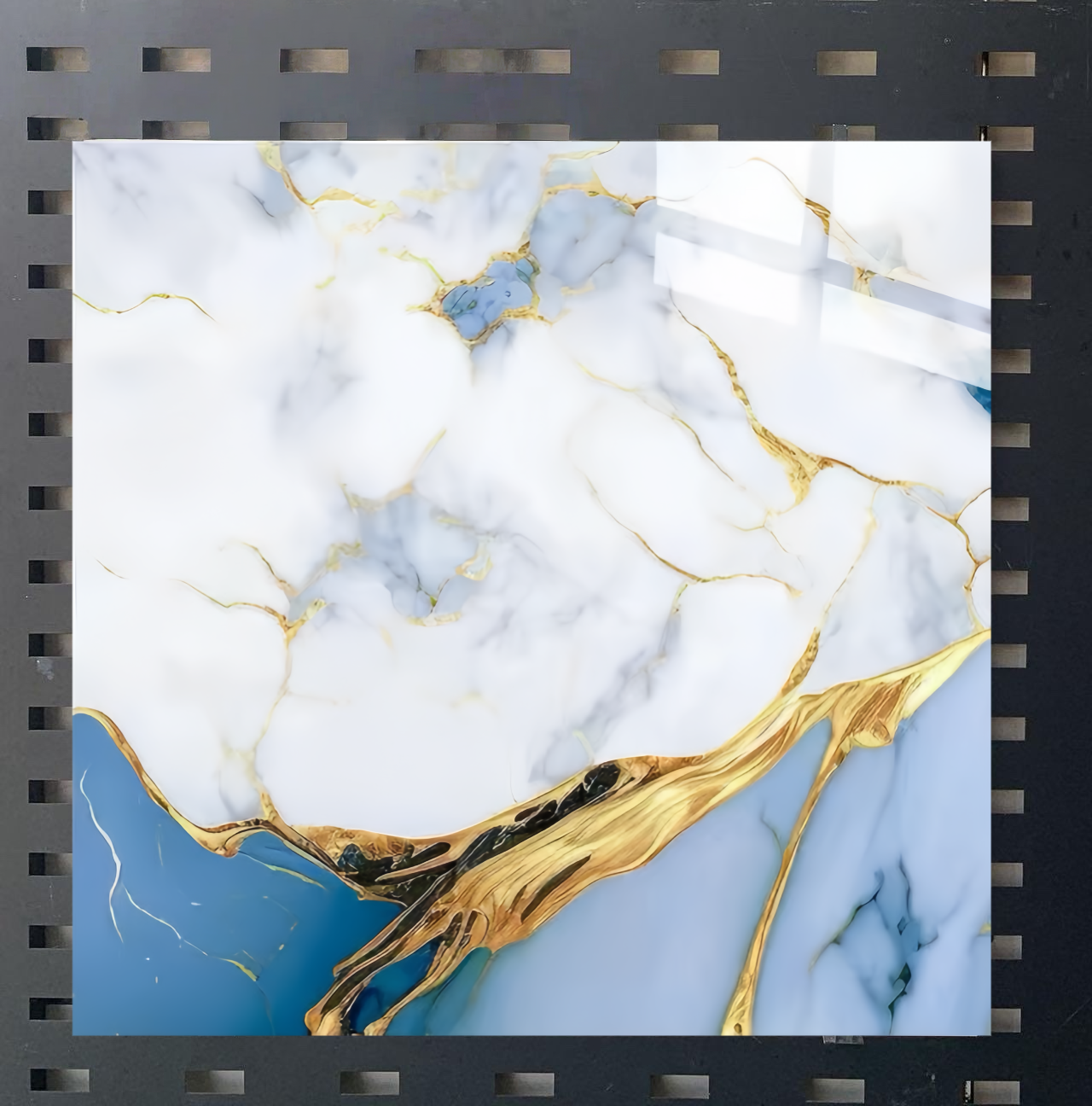 Sky Blue Onyx With Gold