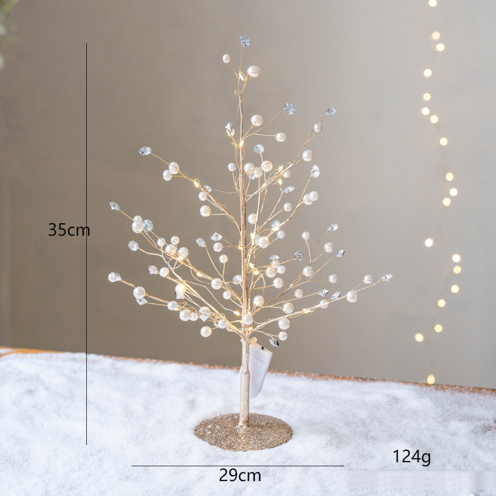 35cm Small christmas tree with lights-white