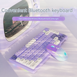 EWEADN V75 75% Teclado portátil de diseño silencioso 2,4G Inalámbrico para Bluetooth Modo dual RGB Interfaz USB Teclado de computadora New Pro