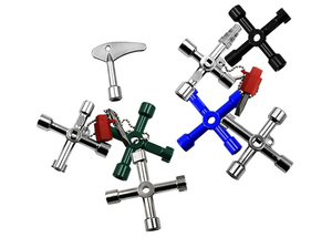 Çok fonksiyonlu 4 yollu alaşım üçgen/kare 4 In 1 servis programı çapraz üçgen/kare su anahtarı tren elektrik asansör için - Product Image 2