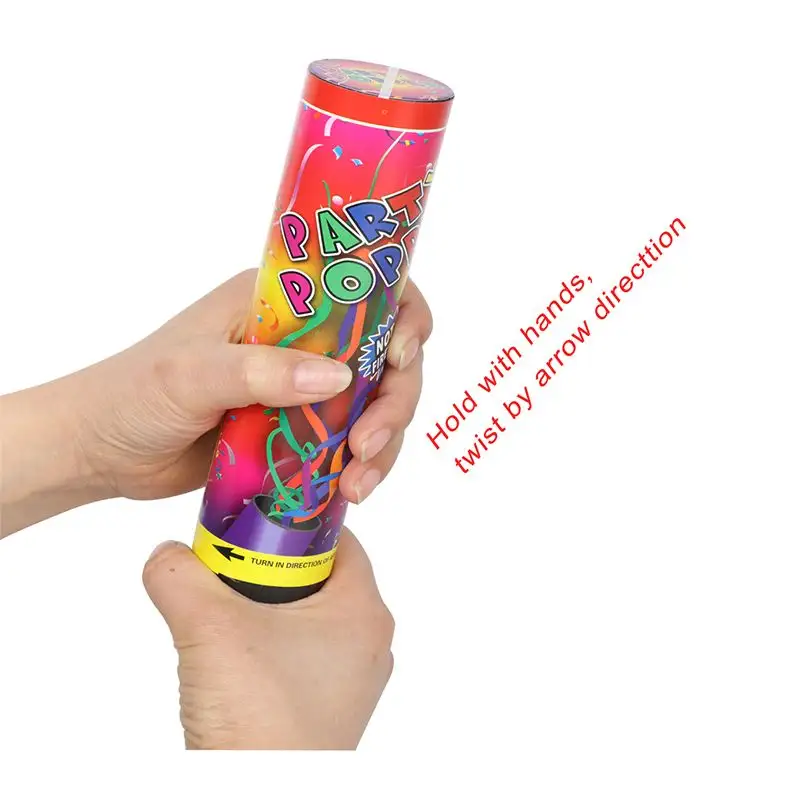 Canhão de popper confete da festa da fábrica allintrês com papel de folha mistura