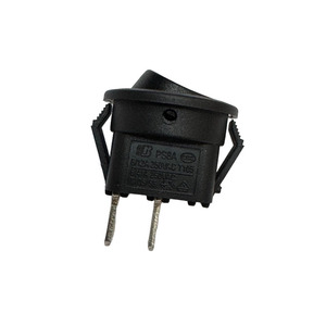 Yeni varış küçük siyah yuvarlak Rocker anahtarı 2 Pin açma-kapama 6A 250V 15.4mm-15.4mm endüstriyel güç kontrol anahtarı - Product Image 3