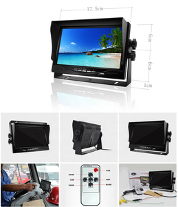 Soporte en U para pantalla táctil, 2 canales, entrada de vídeo con parasol, visión trasera, Monitor de coche y camión de 7 pulgadas, suministro de fábrica - Product Image 4