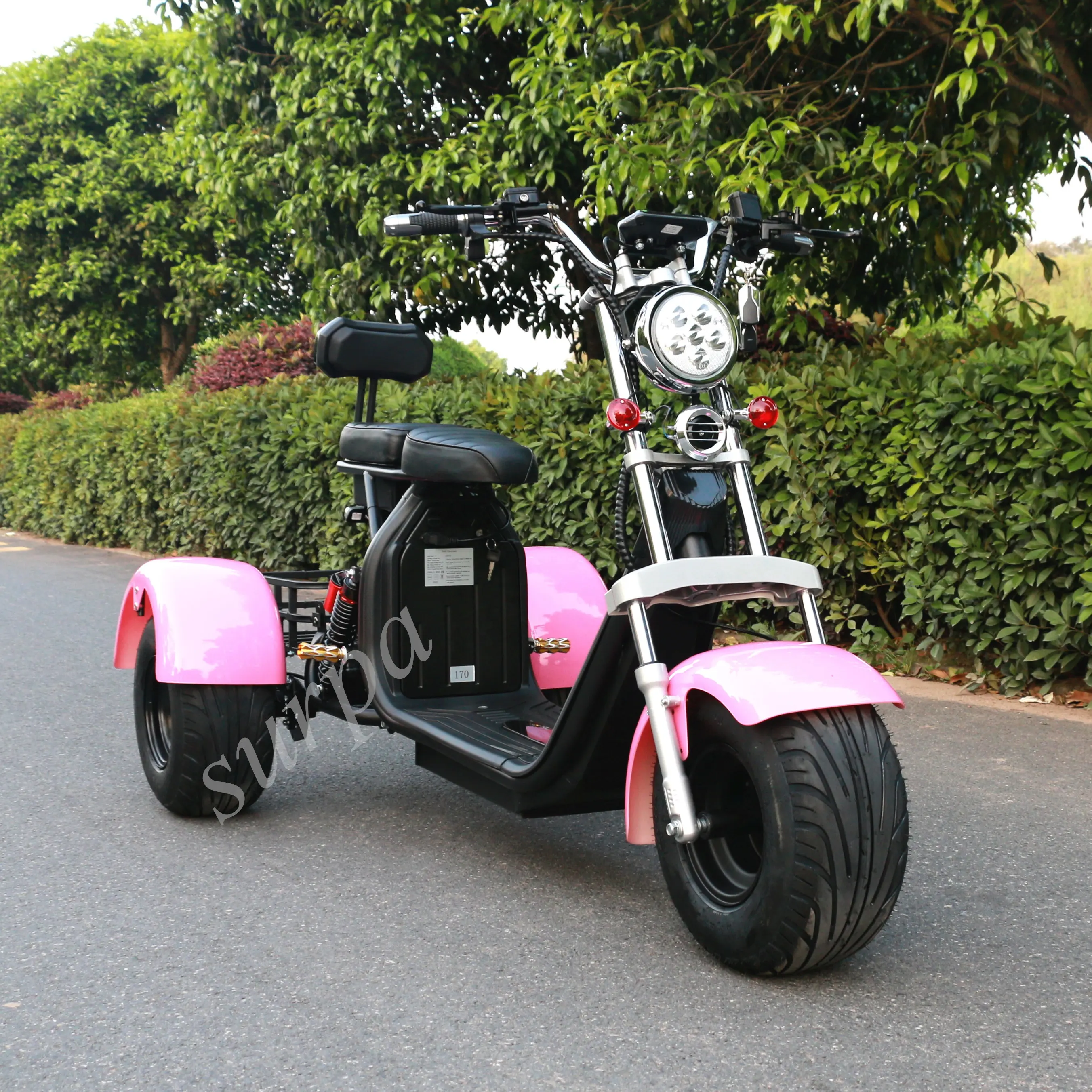 Yeni tasarım 1000w 2000w 60v citycoco yağ lastik yetişkin 3 tekerlekli elektrikli scooter sokak yasal/elektrikli golf scooter/Yetişkin üç tekerlekli bisiklet