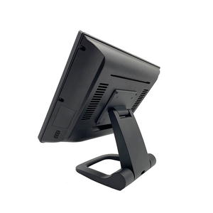 Exceptional Service 15-inch Black Foldable POS with Dual Touch Screen Functionality fold stand