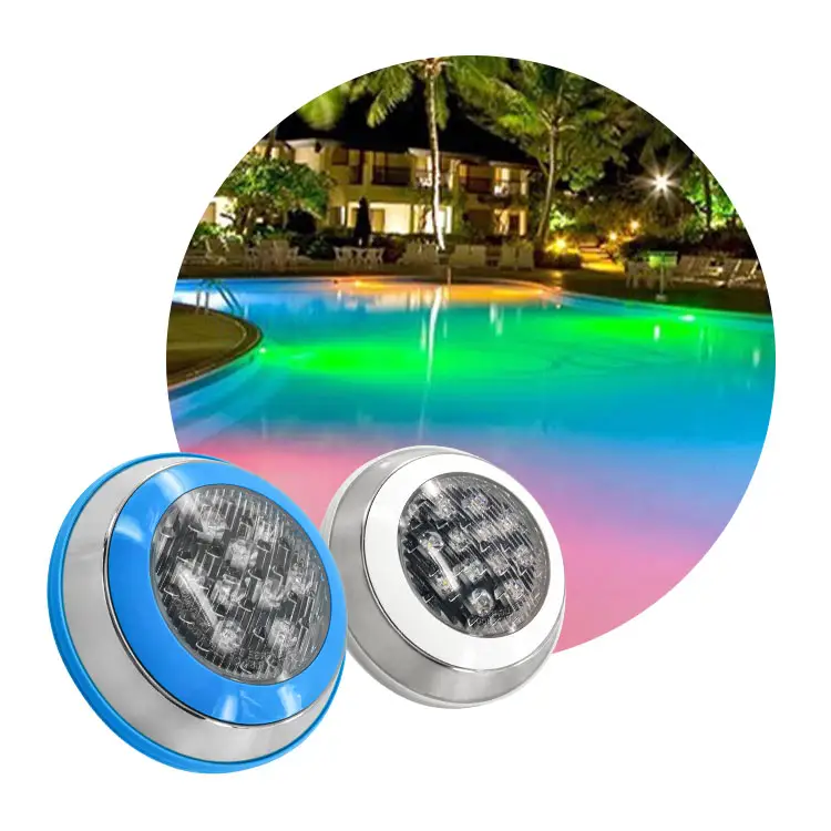 水中照明防水ip68ステンレス鋼led水中スポットライト壁掛けrgb ledスイミングプールlihgt