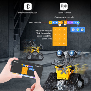 Tiktok-Robot de eje de montaje de alta calidad, 2,4G, Control remoto, juego de bloques de construcción, coche inteligente educativo, Juguetes - Product Image 5
